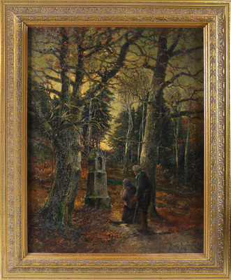 Клевер Юлий Юльевич старший. Закат. У придорожной божницы